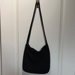 The Sak Black Crochet Shoulder Bag